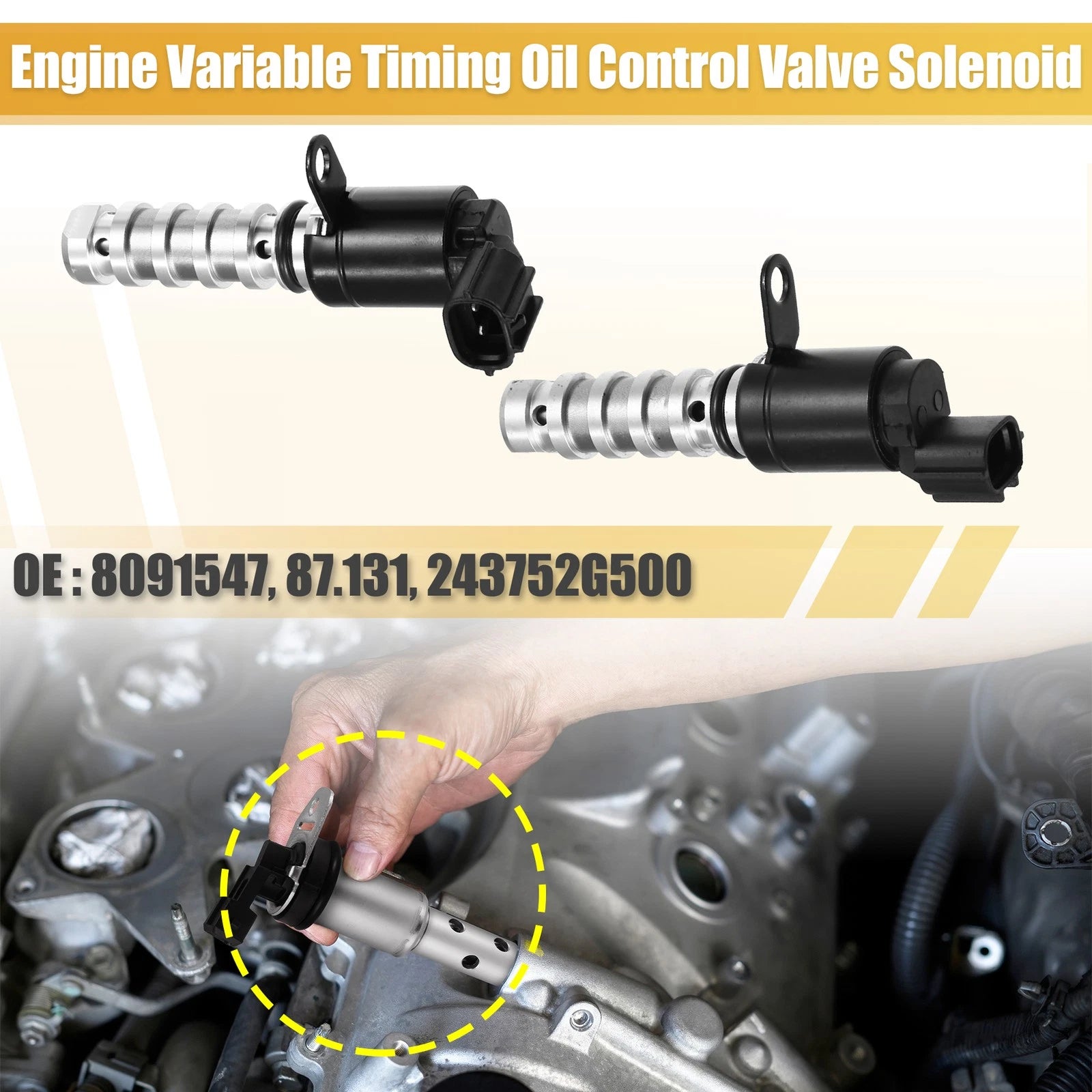Oil Control Variable Valve Timing Solenoid Set for Kia Optima (2011–2015)