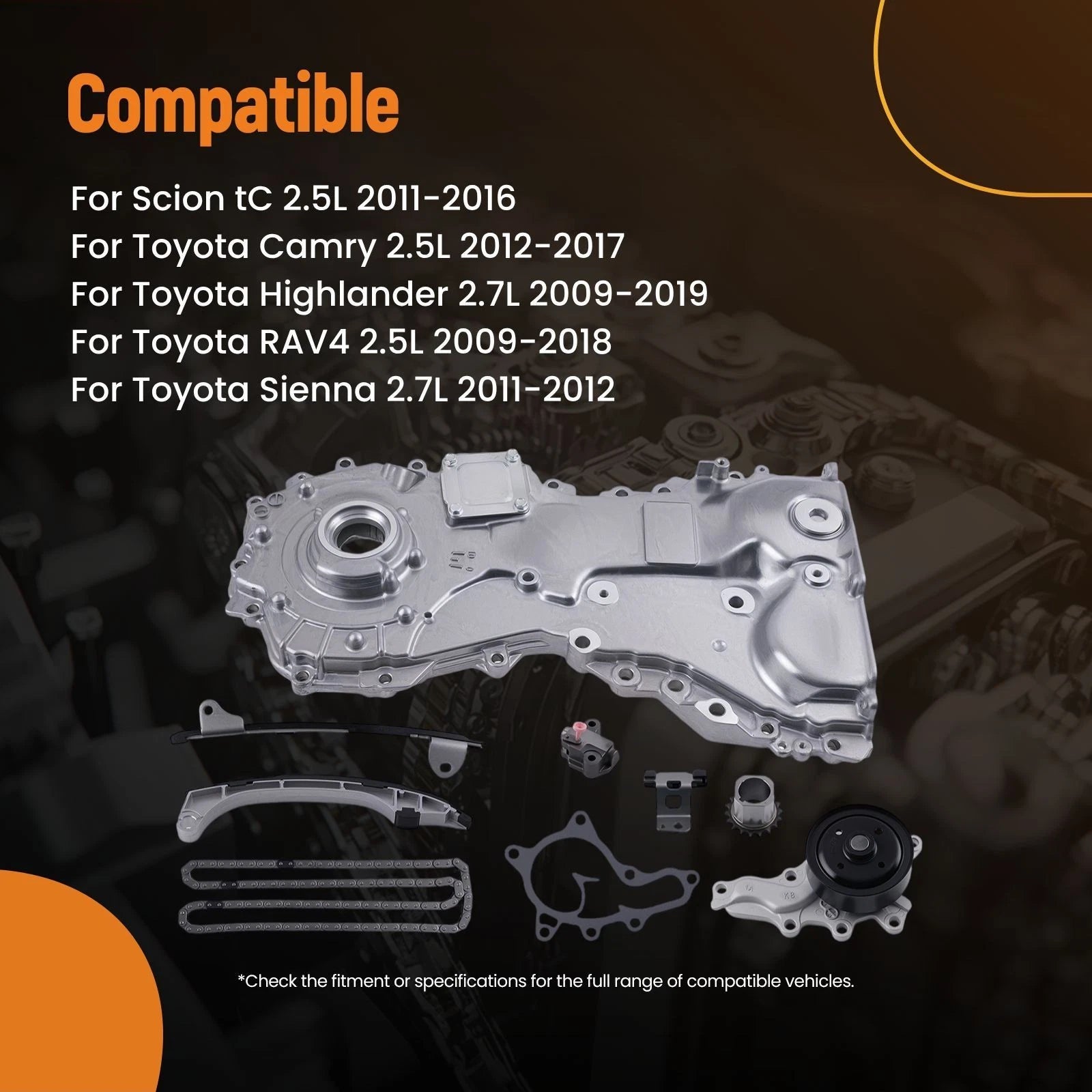 Engine Timing Chain Kit for Toyota Camry 2.5L (2012–2017)