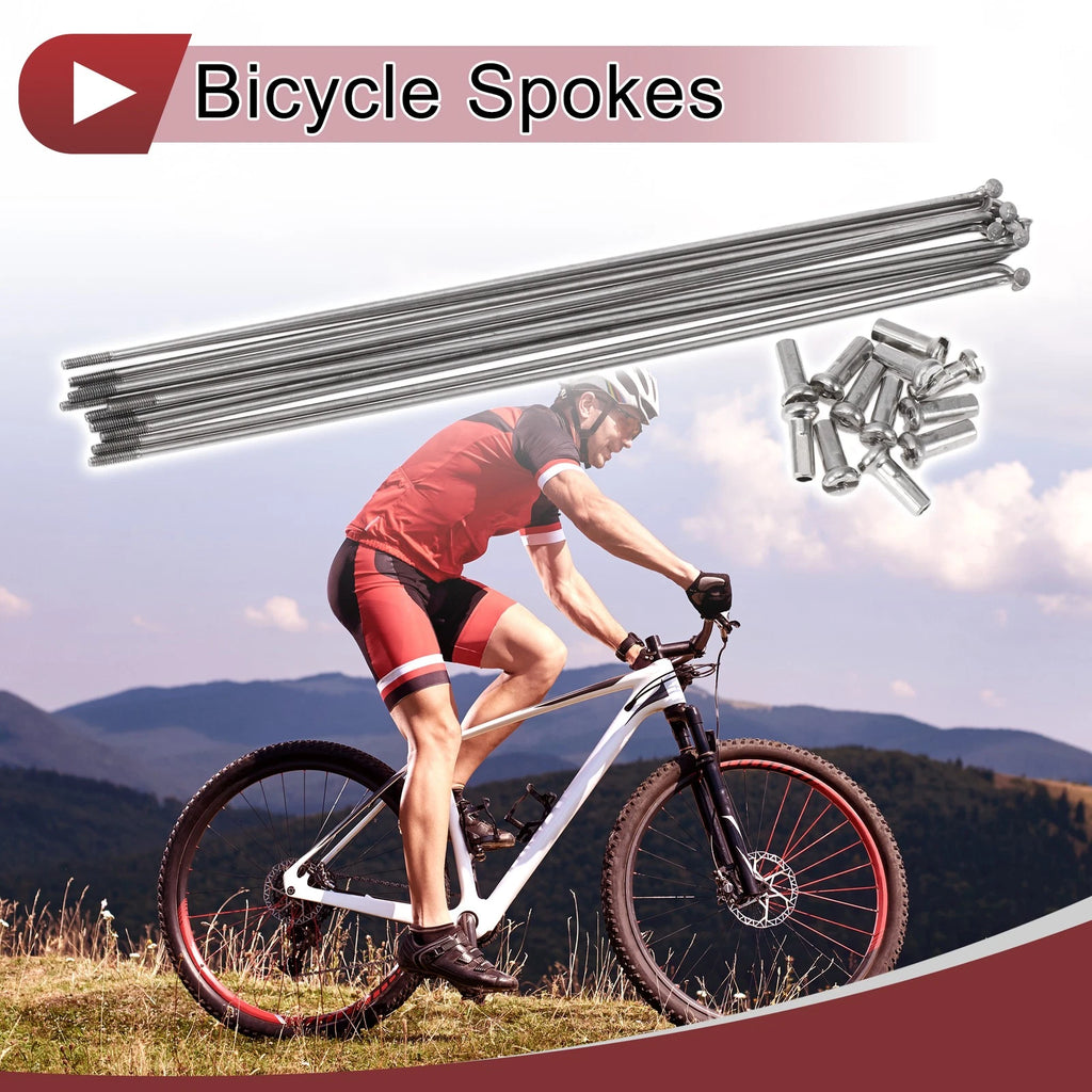 Bicycle Wheel Spokes 189mm Stainless Steel Replacement for 14G (1.5mm) (12 Pack)