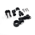 Black Short Angled Highway Peg Mounting for 1-1/4" Engine Guard (Fits )