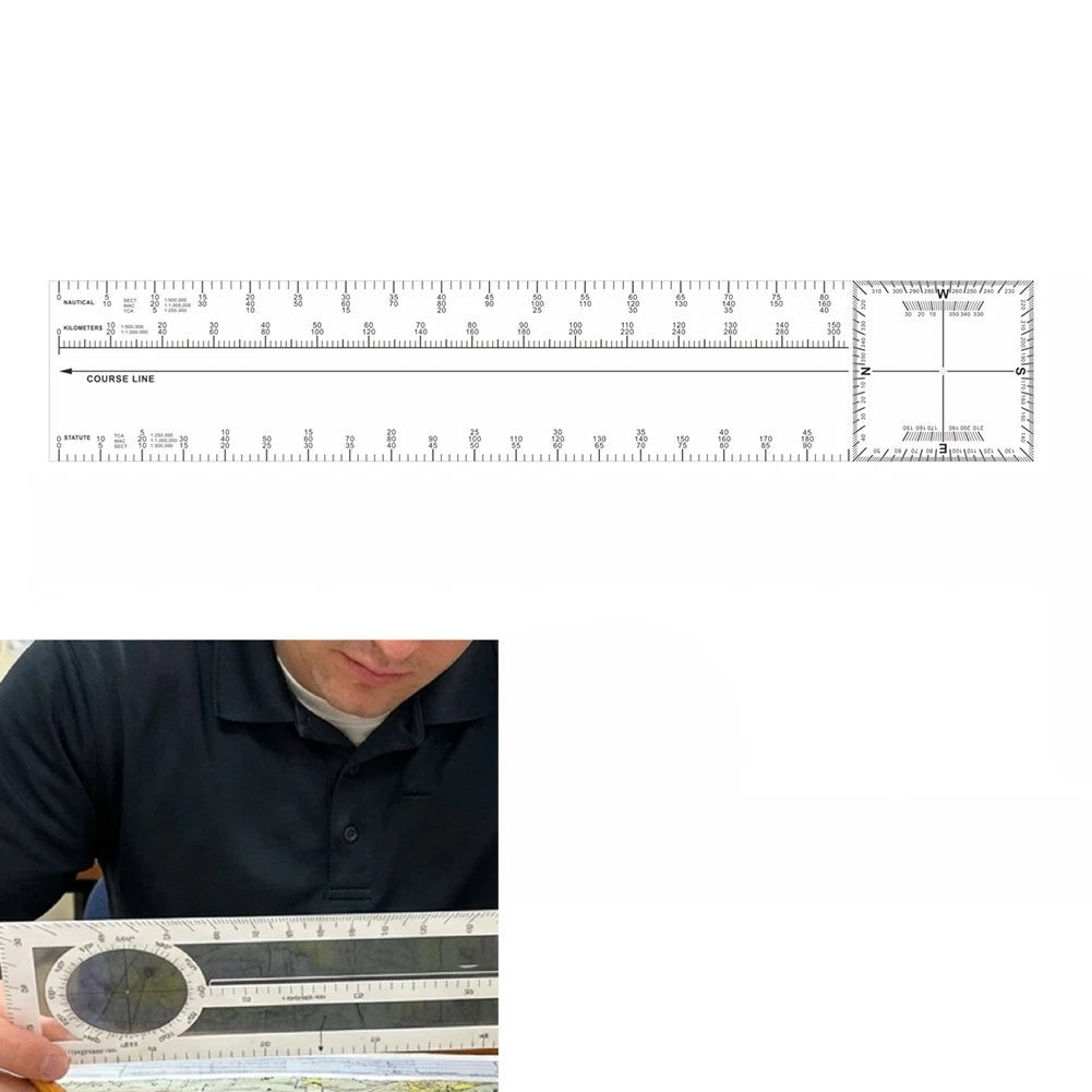 CNP-3 Slide Rule for Air Navigation Distance Angle Conversion (38.1x7cm)
