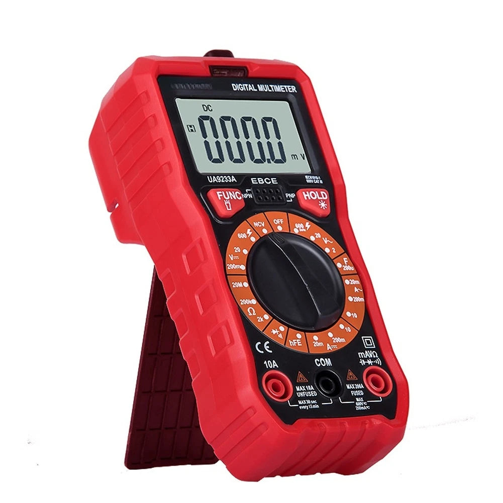 UA9233A Handheld Multimeter with Backlit LCD Auto Range AC DC Resistance Test
