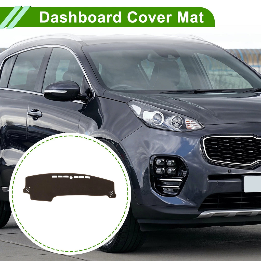 Dashboard Cover for Kia Sonet (2022–2025) Polyester Brown 1 Pc