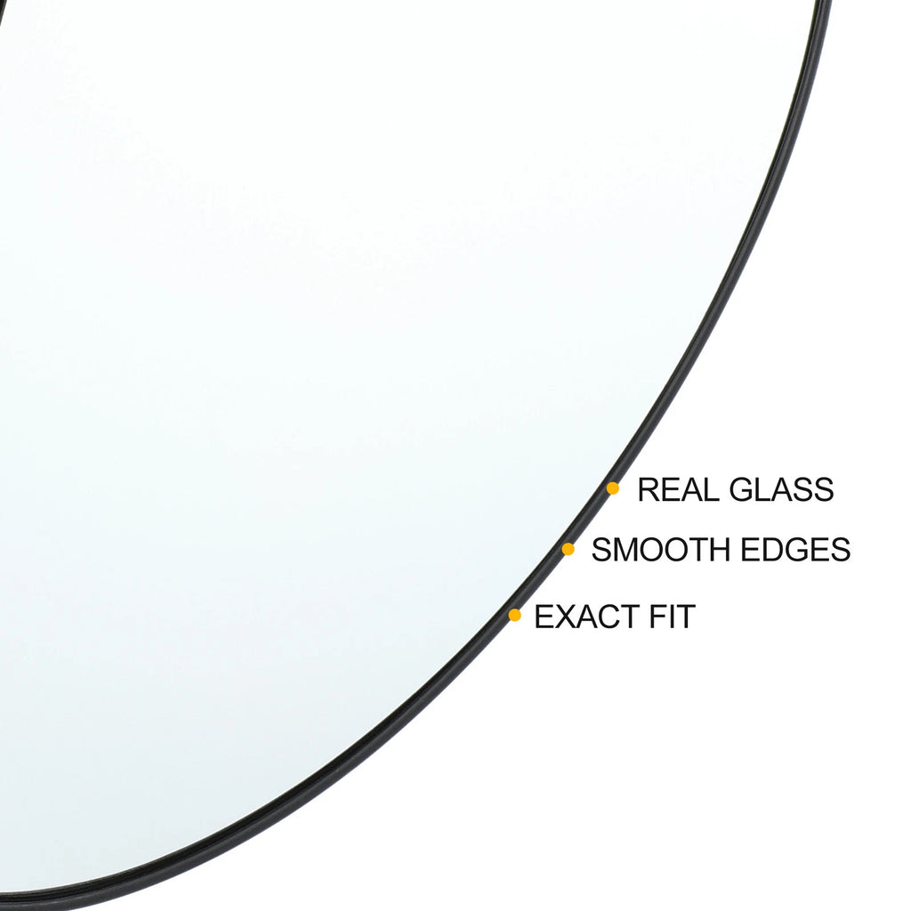 Left Side White Mirror Glass w/ Back for Citroen C4 (2004–2009)