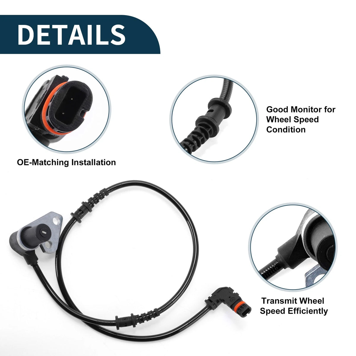 ABS Wheel Speed Sensor No. 2105409008 for Mercedes-Benz E420 (1997–1997)