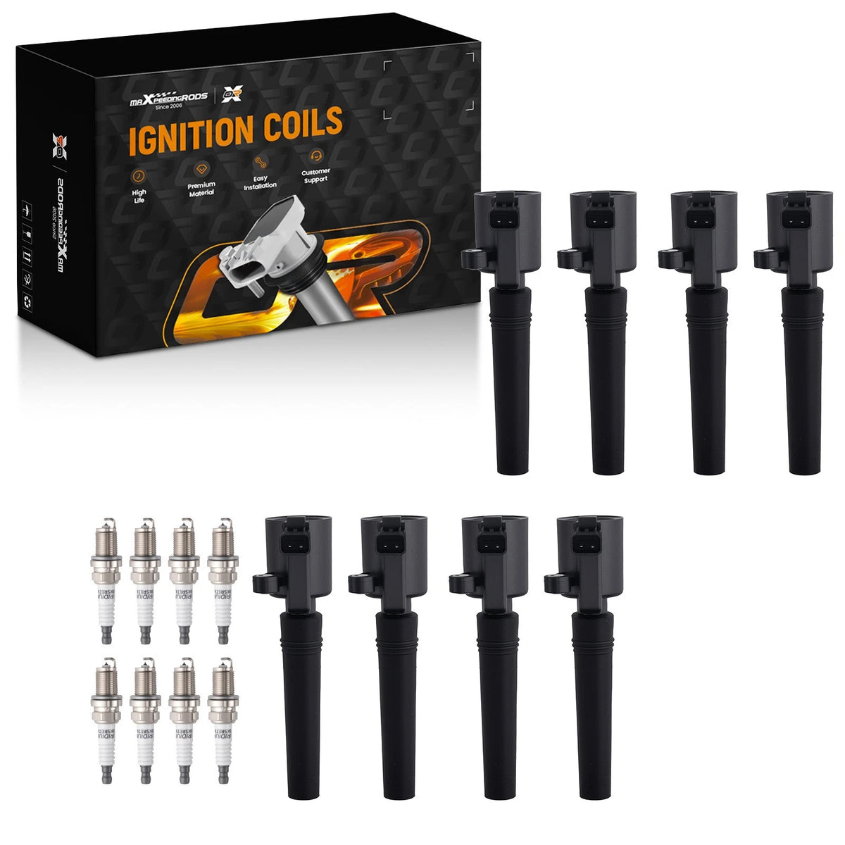 8x Coils & 8 Plugs for Lincoln LS V8 (2000–2006) AJ86468 DG477 DG490 FD506