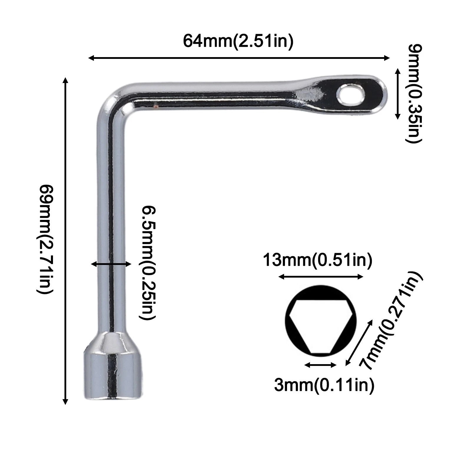 Triangle Wrench Valve Switch for Electrician Tools (1pc)