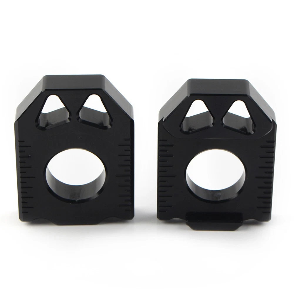 CNC Rear Chain Adjuster Axle Block for Suzuki DRZ400SM (2004–2015) - Black