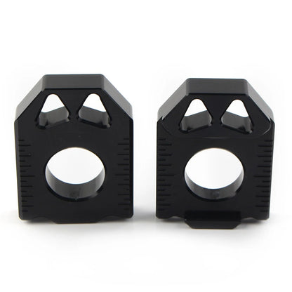 CNC Rear Chain Adjuster Axle Block for Suzuki DRZ400SM (2004–2015) - Black