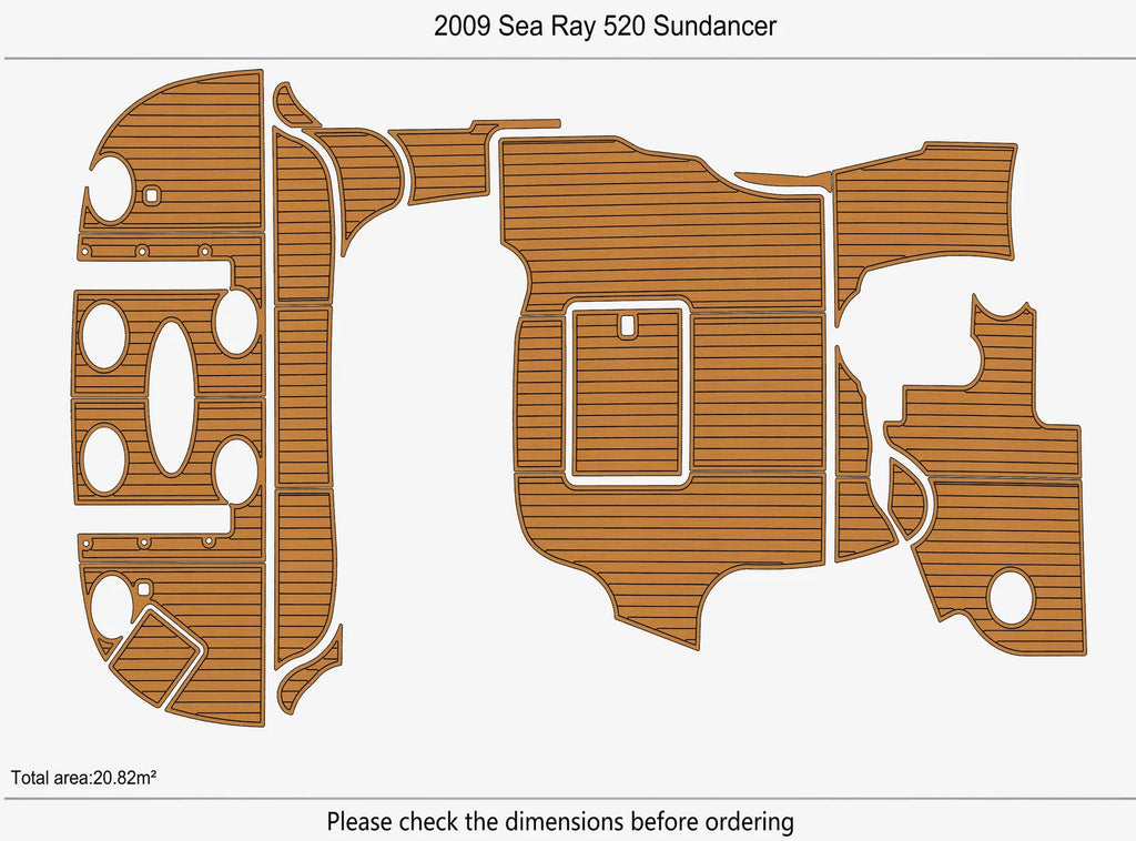 EVA Pads for Sea Ray 520 Sundancer (2009) - Swim Platform Cockpit Mat