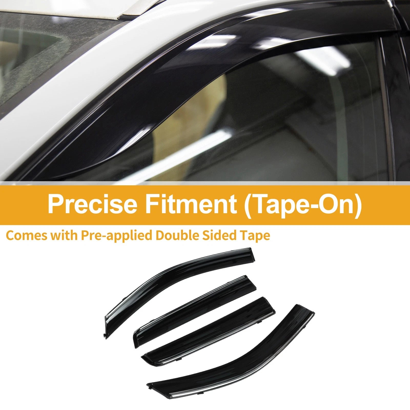 Window Deflectors Black 1 Set for Mitsubishi Outlander Sport RVR (2011–2024)