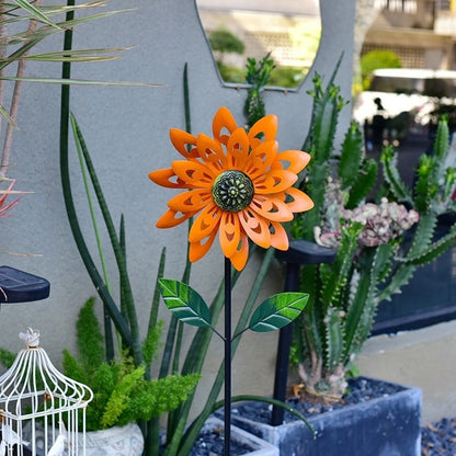 Courtyard Wind Spinner Sunflower Design for Garden Yard Patio Decoration
