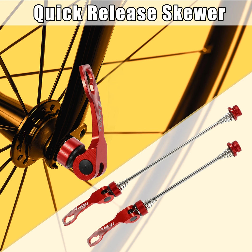 Front Rear Wheel Axle Quick Release Pair for MTB Bicycle (Red) (2005–2015)