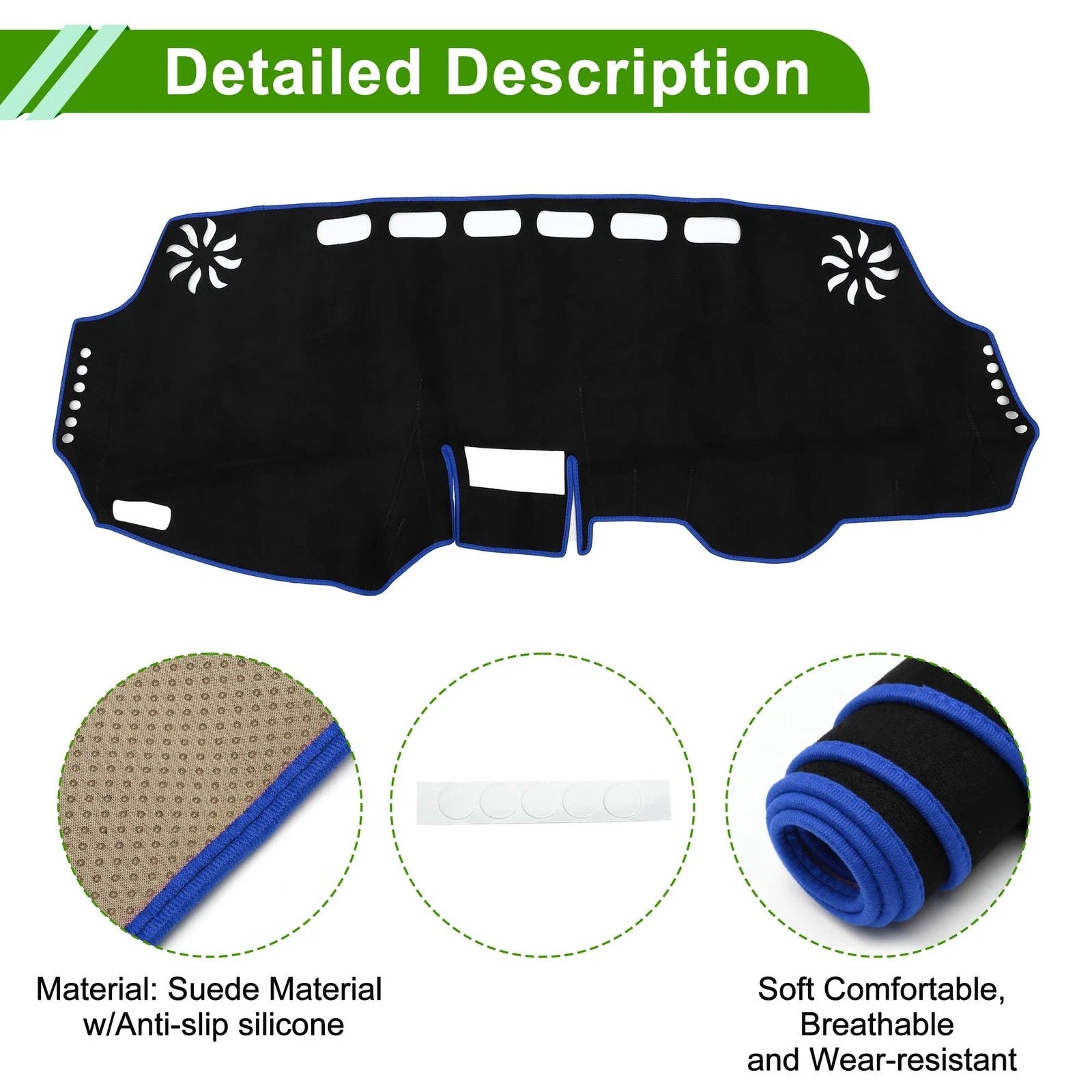 Dash Cover Mat Sun Protector for Toyota Wish (2010–2018)