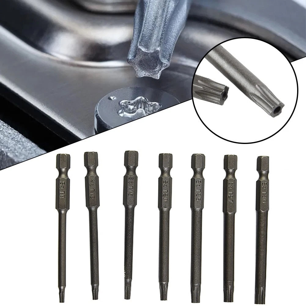 7pcs Torx Bit Set Magnetic Hex 75MM for Automotive Repair Tools