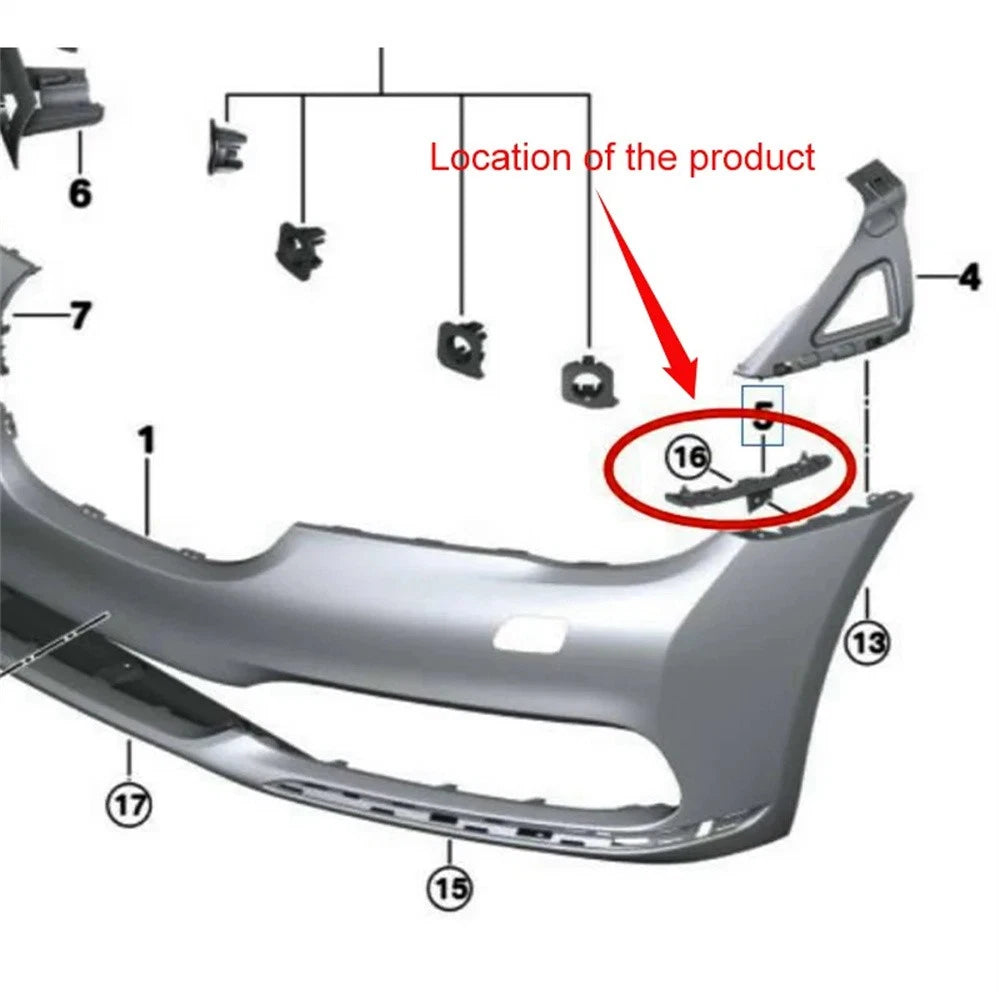 Left Bottom Bumper Grille Guide Bracket for BMW G11 G12 (2016–2020)