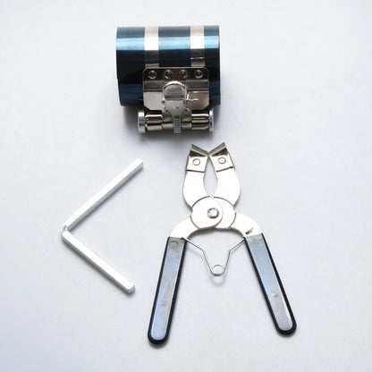 Piston Ring Compressor Tool Set with Pliers & Wrench for Engine Rebuild