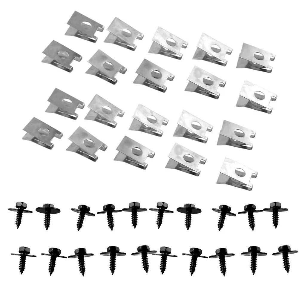 Set of 40 Hex Head Tapping Socket Bolt Screw Clips for Undertray