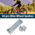Bicycle Spokes Nipple Set 13G 143mm Galvanized Steel for Universal (45 Pack)