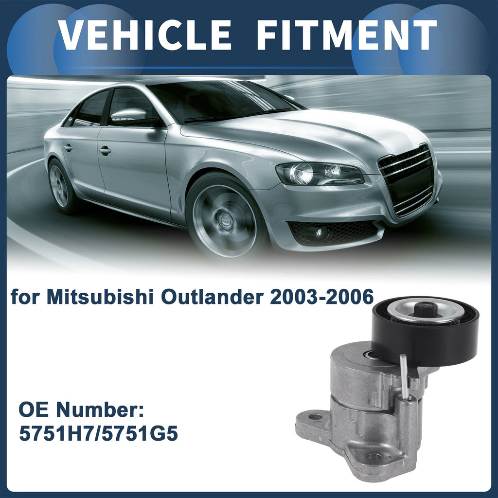 Belt Tensioner Replacement for Mitsubishi Outlander (2003–2006) Metal 1 Pack
