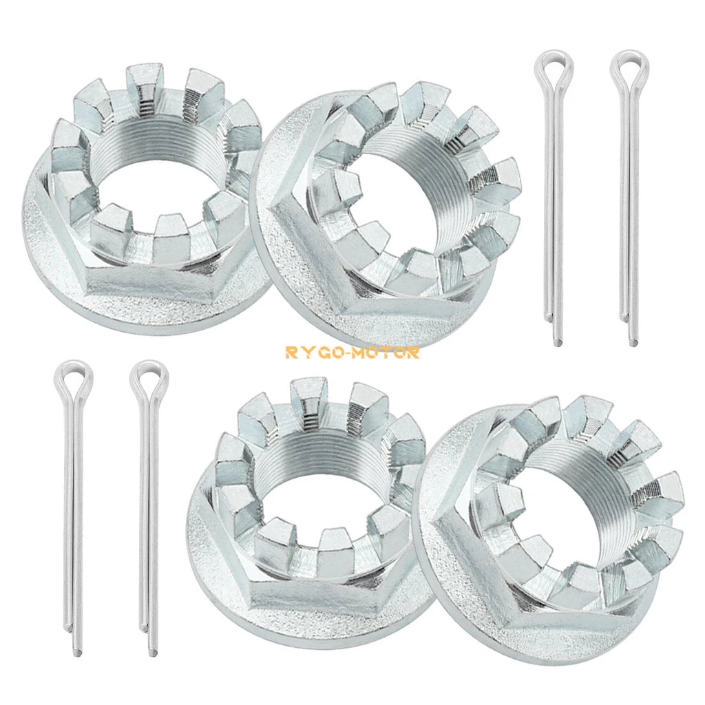 Set of 4 Rear Axle Nuts W/Pin for Honda TRX350 Rancher 350 (2000–2006)
