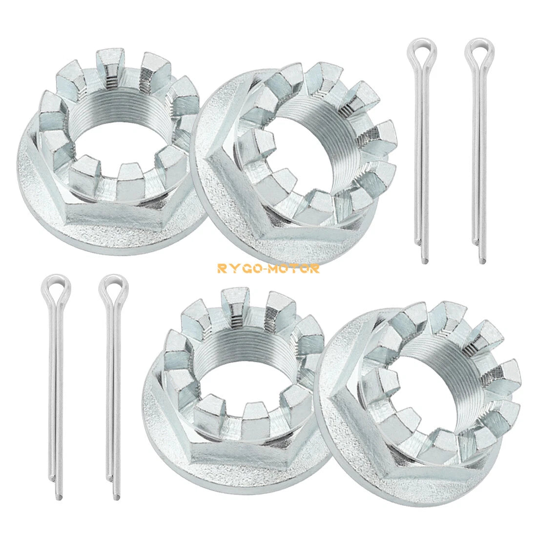 Set of 4 Rear Axle Nuts W/Pin for Honda TRX350 Rancher 350 (2000–2006)