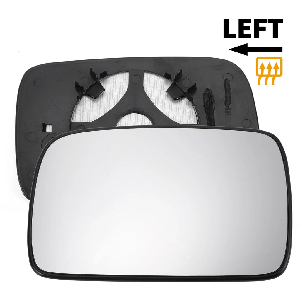 Heated Left Side Mirror Glass Replacement for Volkswagen Polo (1994–2000)