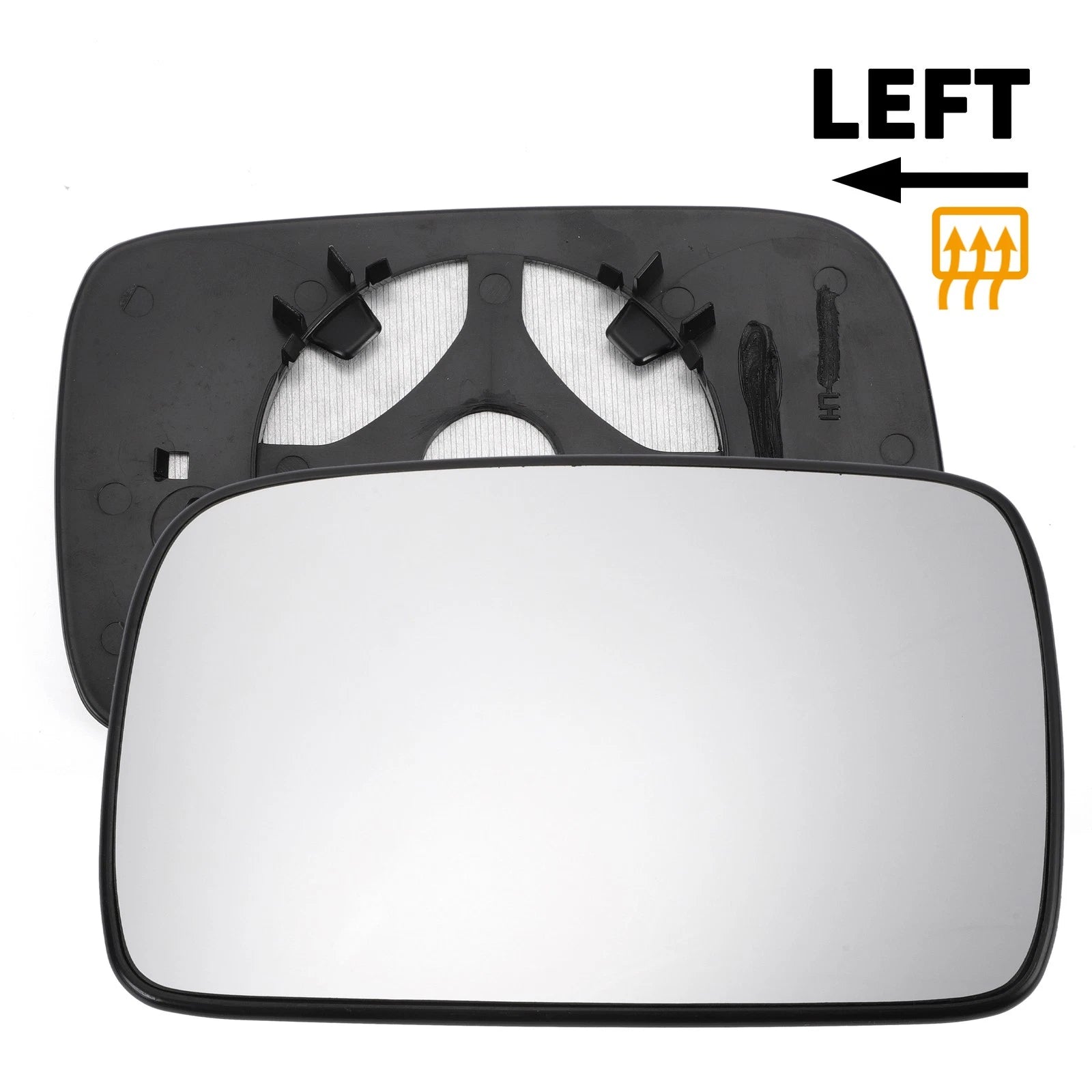 Heated Left Side Mirror Glass Replacement for Volkswagen Polo (1994–2000)