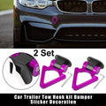 Car Tow Hook Decor Purple Triangle 2 Pack for Universal Trailer Bumper (All)
