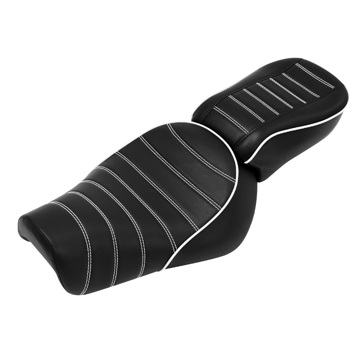Driver & Passenger Seats for Harley Iron 883 XL883N (2016–2022) Black/White