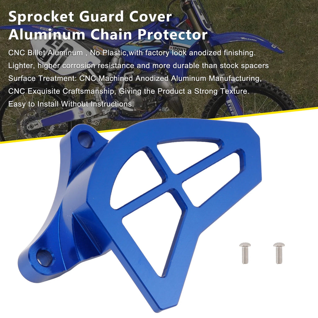 Sprocket Guard Cover for Yamaha YZ125 (1993–2004) - Aluminum, Blue