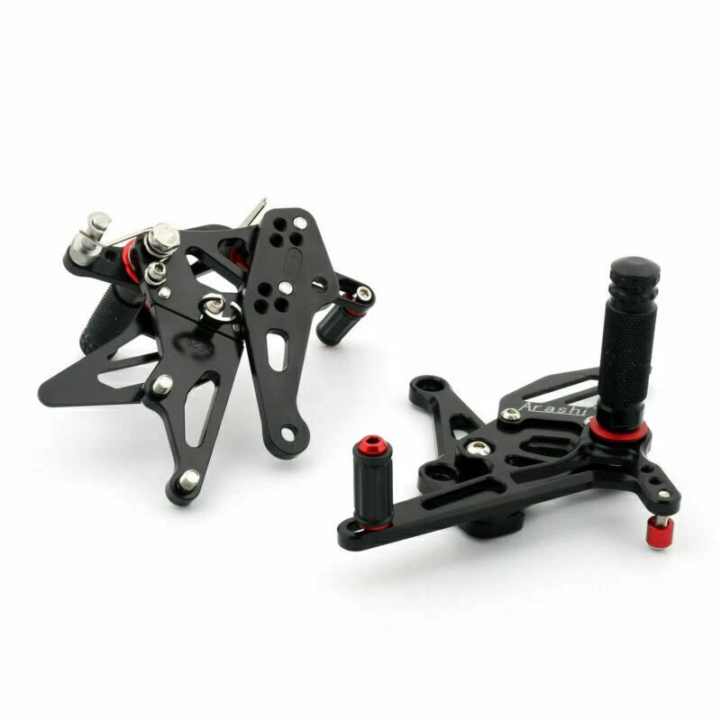 Aluminum Rearsets Footpegs Pedals for Kawasaki Z1000 (2010–2017) Black T9