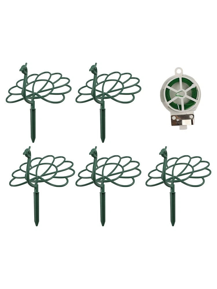 5 Pieces Sunflower Supports for Balcony Plants