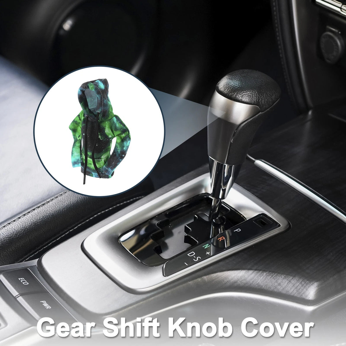 Gear Shift Knob Cover for Universal Car SUV Truck - Green Blue Starry Sky