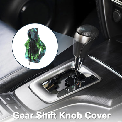 Gear Shift Knob Cover for Universal Car SUV Truck - Green Blue Starry Sky