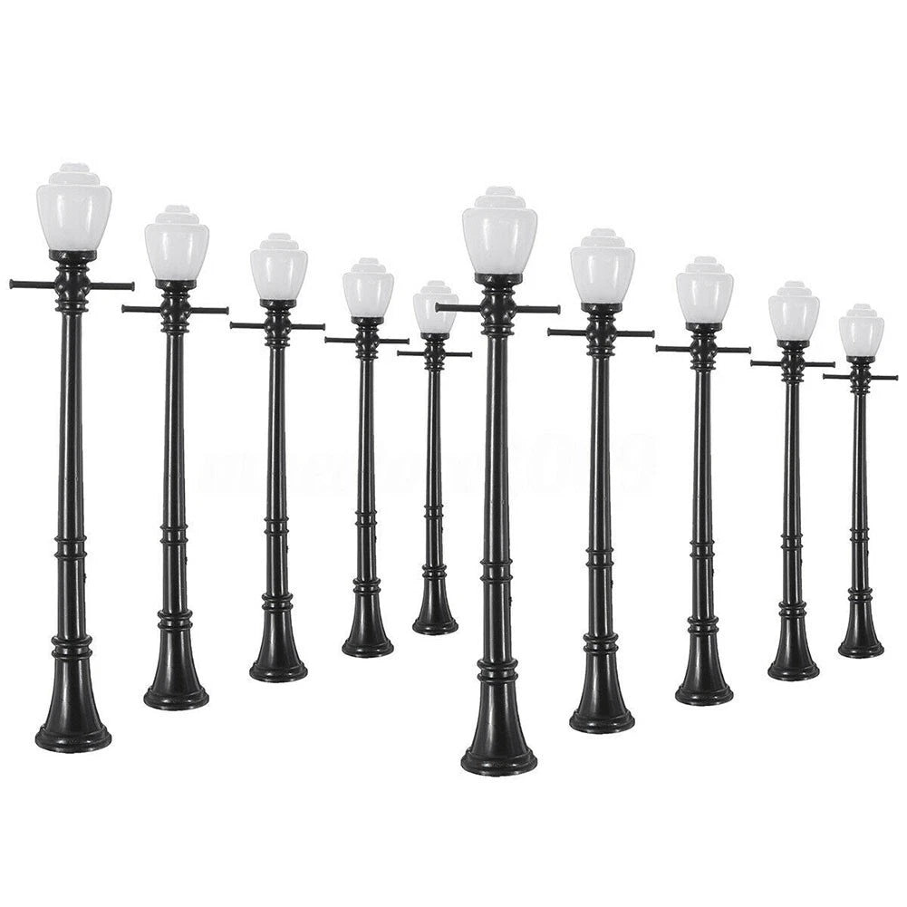 10 PCS LCX04 Lamp Post Lights for Model Railway (12V)