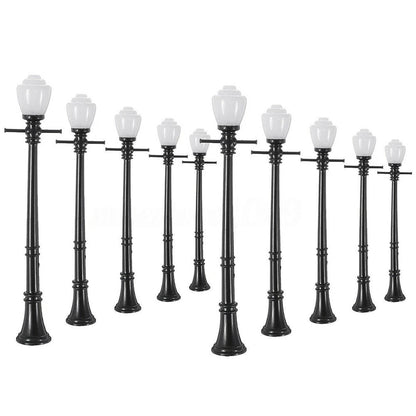 10 PCS LCX04 Lamp Post Lights for Model Railway (12V)