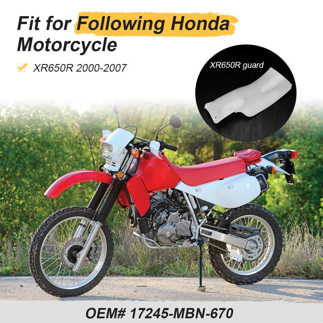 Mud Guard for Honda XR650R (2000–2007) 17245-MBN-670