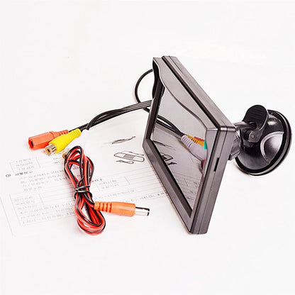 5" Car Monitor TFT LCD HD Digital LED Reverse Parking With Dynamic Track Camera