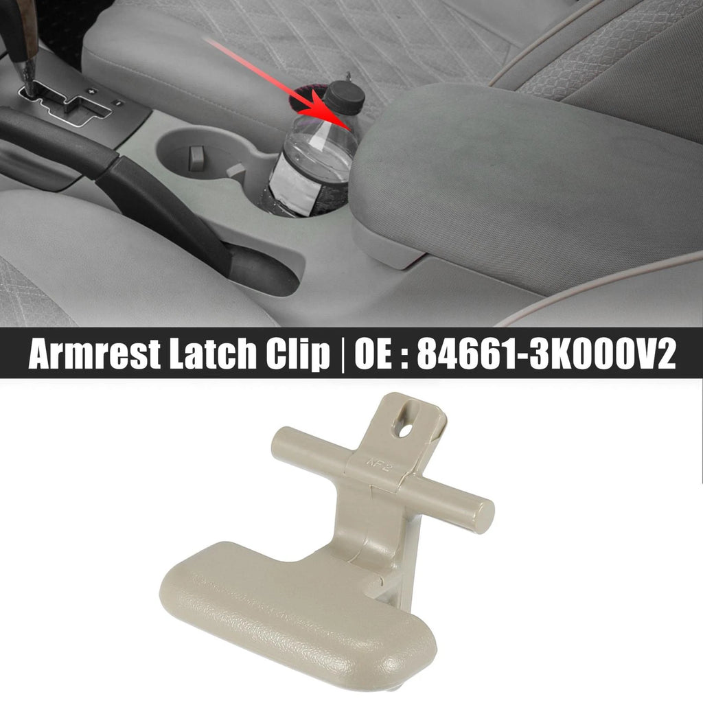 Upper Center Console Armrest Latch Clip Replacement for Hyundai Sonata (2009–2010) Beige