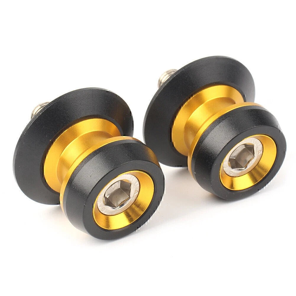 1 Pair Universal 10mm Swing Arm Spool Stand Screw Slider Kit for Yamaha Gold
