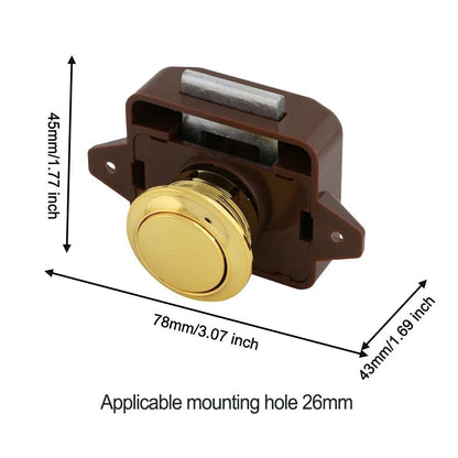 Push Button Lock for RV Boat Yacht Cabinet Drawer Latch (78x45x43mm)