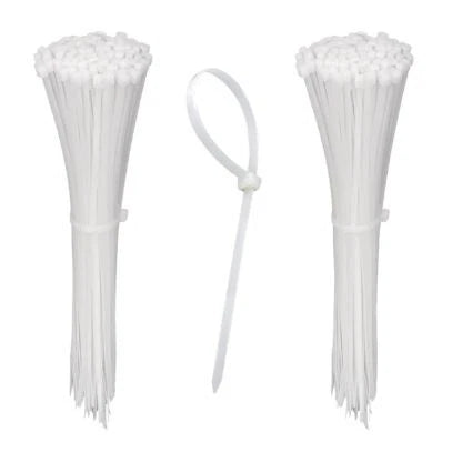 Set of 100 Wire Ties for Installation Solutions ISCT8 (8") - White