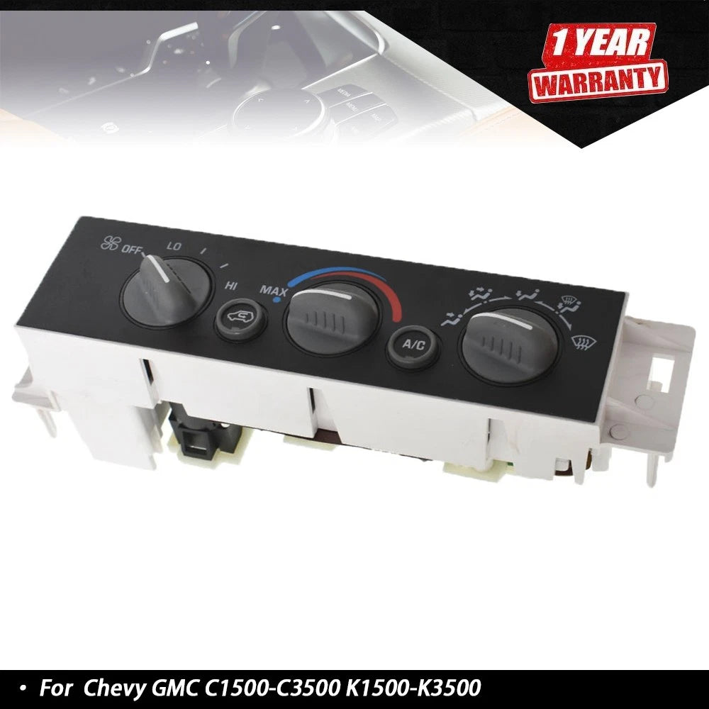 A/C Heater Climate Control Switch for Chevy GMC C1500-C3500 K1500-K3500 (1990–1999)