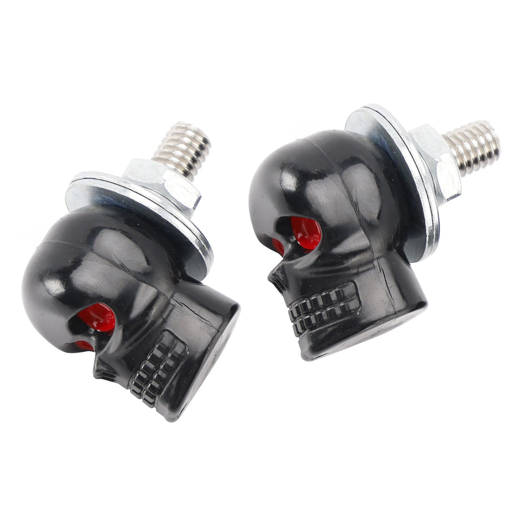 2X Skull License Plate Bolt Screw for Motorcycle Chopper Bobber (Custom)