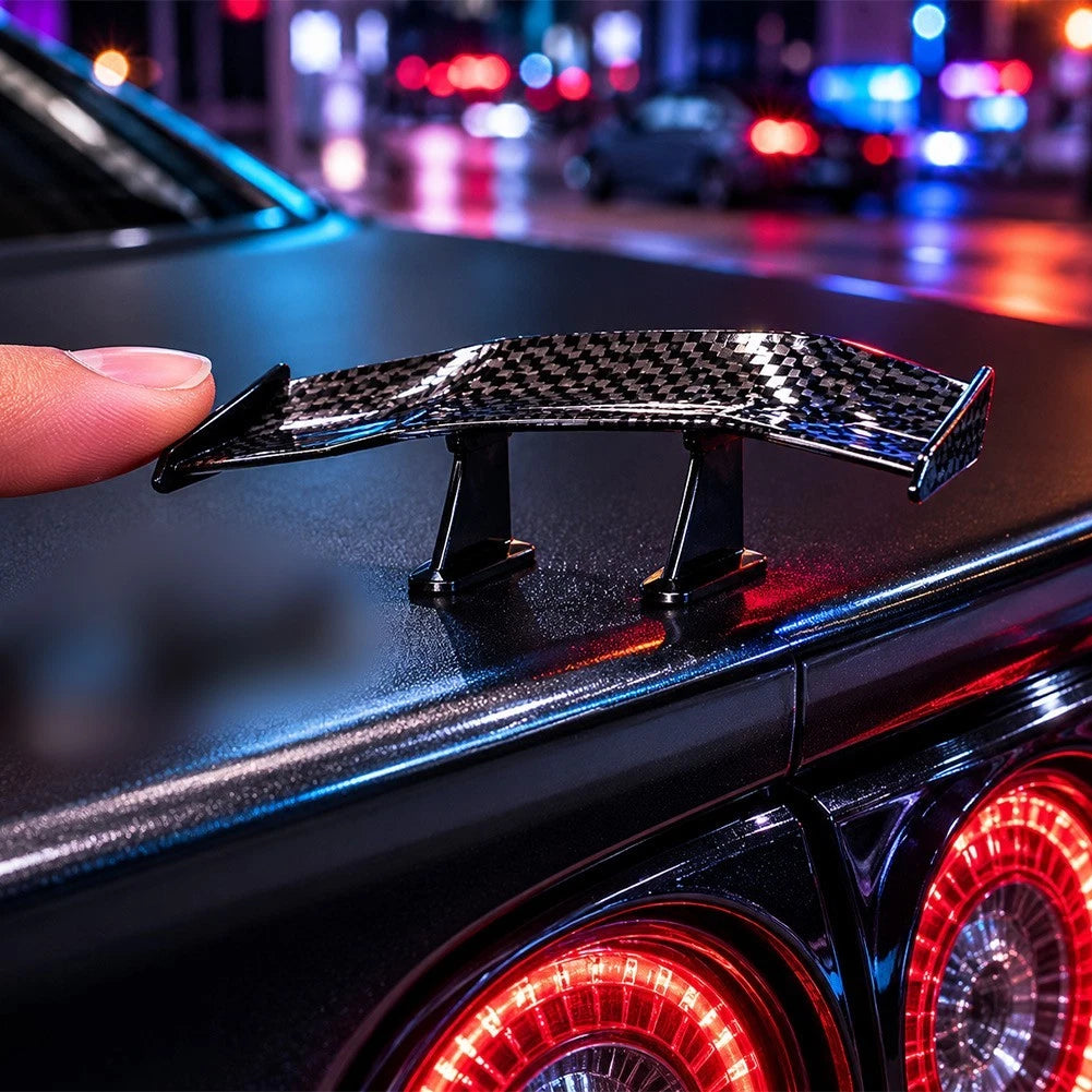 Roof Wing Decal for Mini Cars (No Drill, Black)