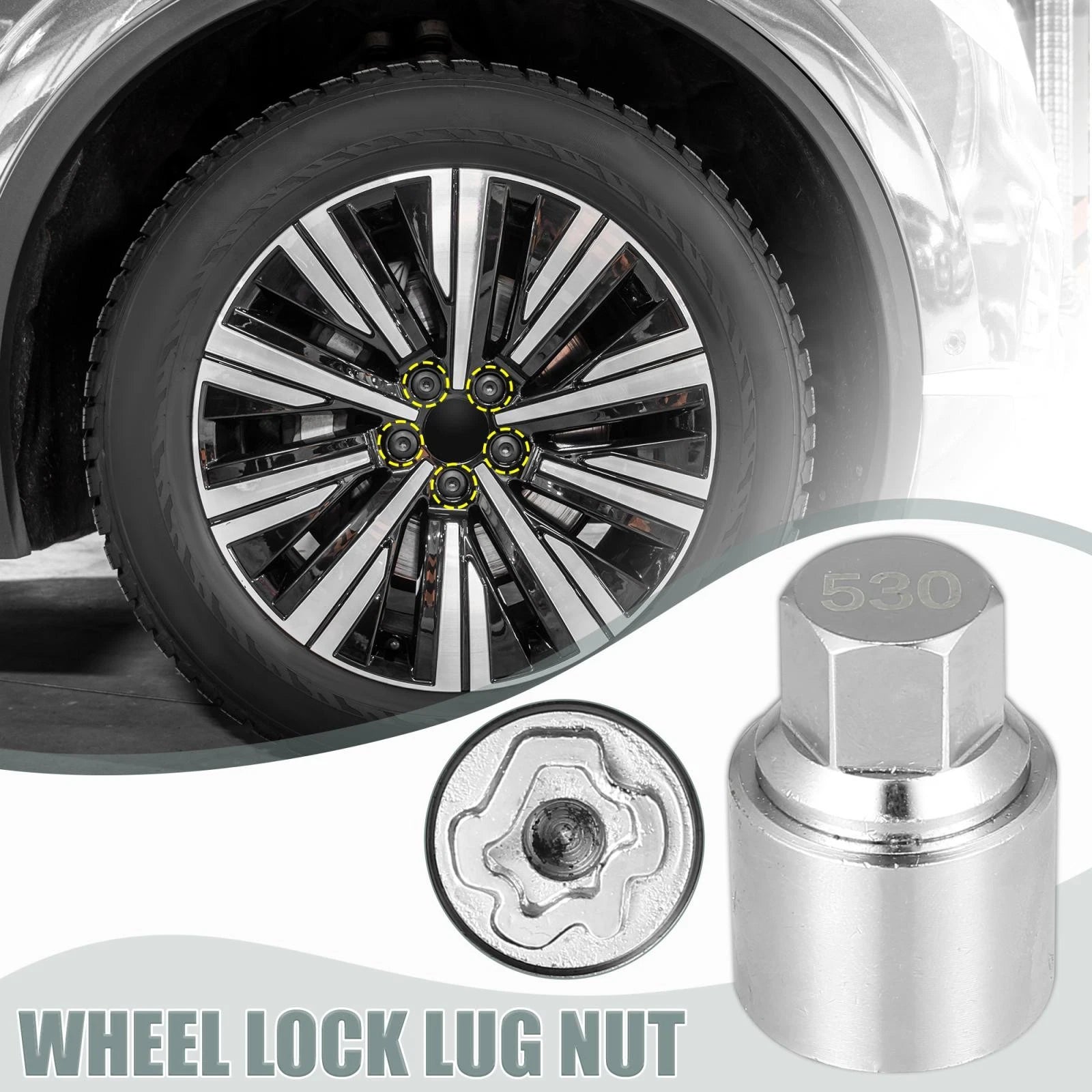 Wheel Lock Lug Nut Key Removal Tool for Volkswagen (530) (2000–2015)
