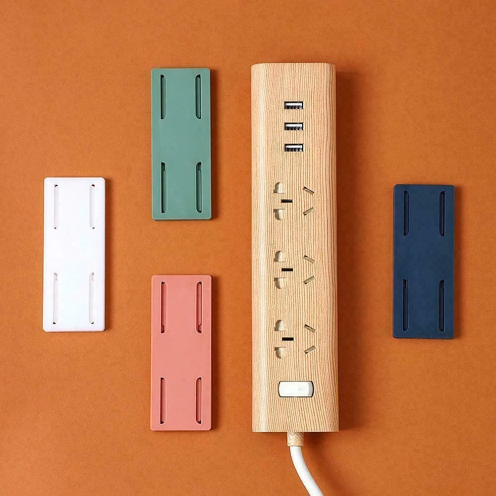 2X Wall Mount Power Strip Holder & Extension Organizer