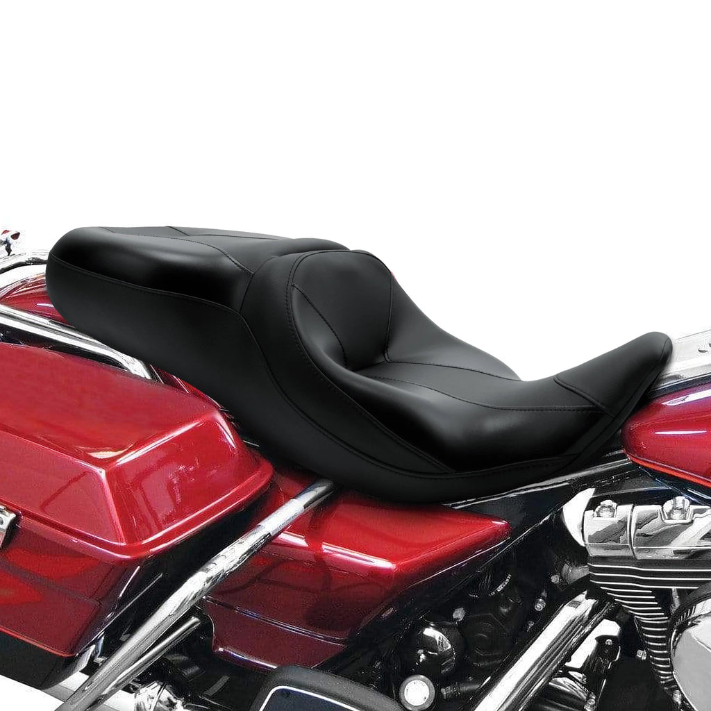 Black Driver Passenger Seat for Harley Touring Electra Glide FLHT (1997–2007)