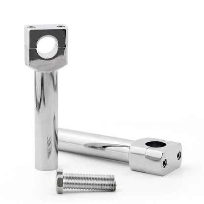 Set of 2 Chrome 6" Motorcycle Handlebar Risers for 1" Bar UK T9